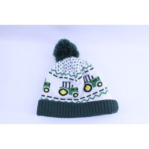 John Deere Tractor Pom Pom Sherpa Lined Beanie Winter Hat‎  Toddler One Size